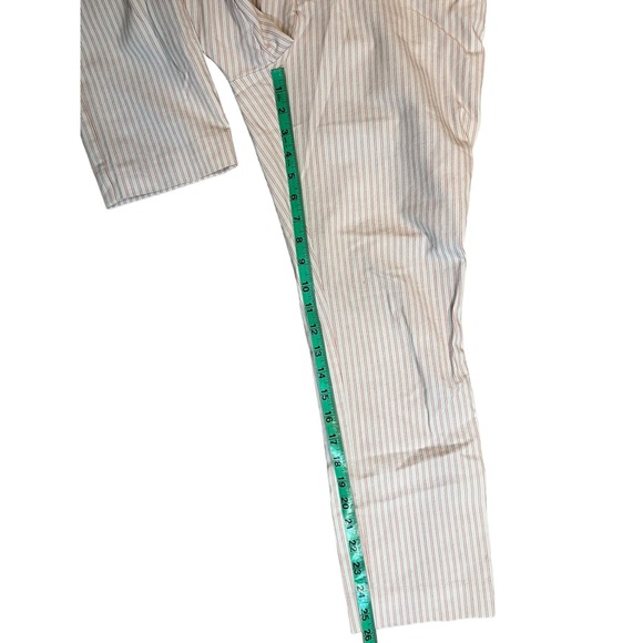 Anthropologie Essential Slim Strip Crop Pants Trousers Womens Size 10 - Picture 10 of 10